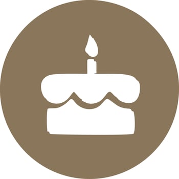 Logo cake icon food vector