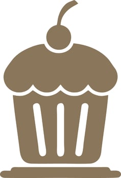 Logo cake icon food vector