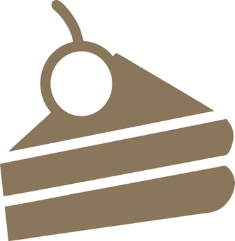 Logo cake icon food vector