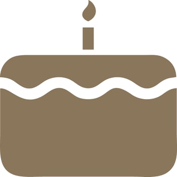 Logo cake birthdays food vector