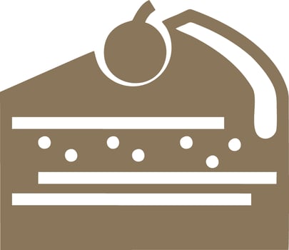 Logo cake icon food vector