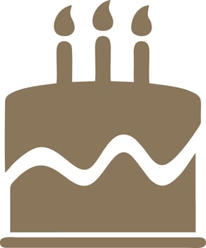 Logo cake birthdays food vector