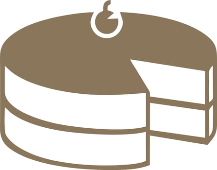 Logo cake icon food vector