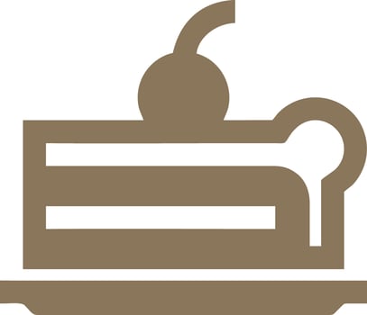 Logo cake birthdays food vector