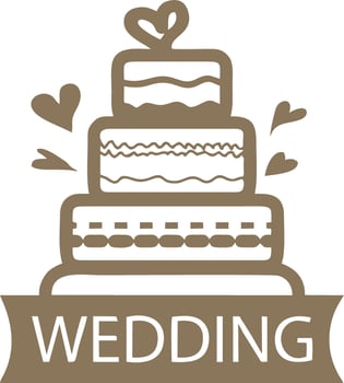 Logo cake birthdays food vector