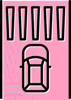 Zebra Crossing Vector Icon