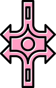 Crossroad Vector Icon