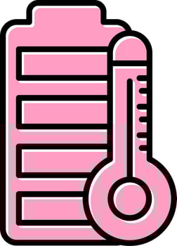 Battery Temperature Vector Icon