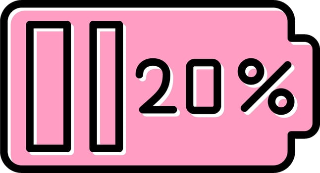 20 Percent Vector Icon