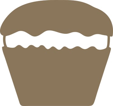 Logo cake icon food vector