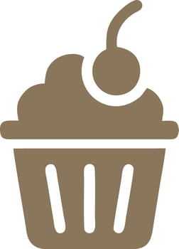 Logo cake icon food vector