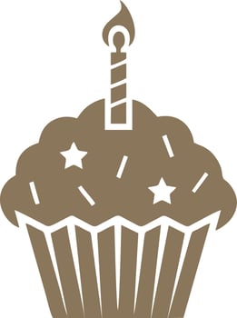 Logo cake icon food vector