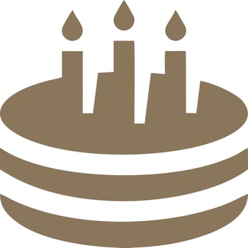 Logo cake birthdays food vector
