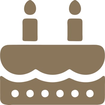 Logo cake birthdays food vector