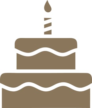 Logo cake birthdays food vector