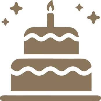Logo cake birthdays food vector