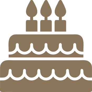 Logo cake birthdays food vector