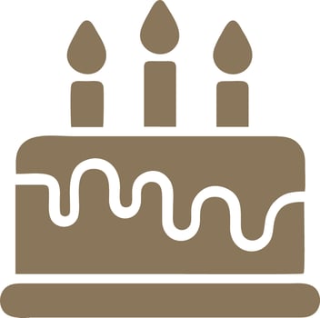 Logo Icon Cake Vector Happy Brithday Moment