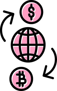 currency exchange Vector Icon