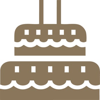 Logo Icon Cake Vector Happy Brithday Moment