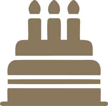 Logo Icon Cake Vector Happy Brithday Moment