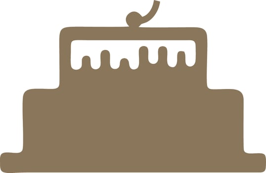 Logo Icon Cake Vector Happy Brithday Moment