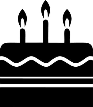Logo Icon Cake Vector Happy Brithday Moment
