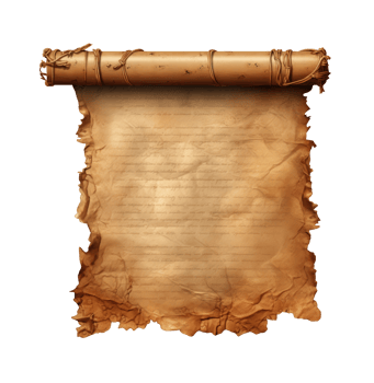 Old Paper Roll Ancient Papyrus - Generative AI png