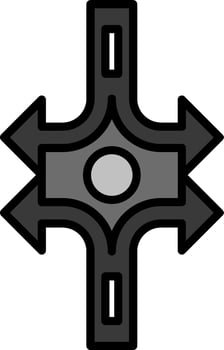 Crossroad Vector Icon