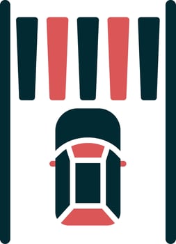 Zebra Crossing Vector Icon