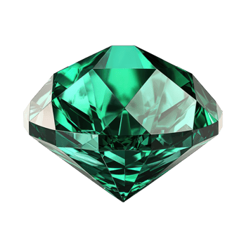 3d emerald stone isolated png