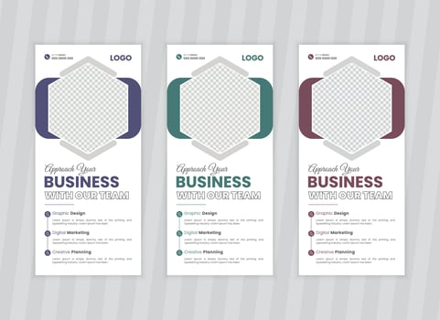 Professional business rack card or dl flyer design template vector