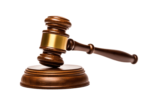 Gavel isolated on transparent background. PNG file, cut out. AI Generated