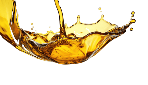 Pouring oil lubricant motor oil isolated on transparent background. PNG file, cut out. AI Generated