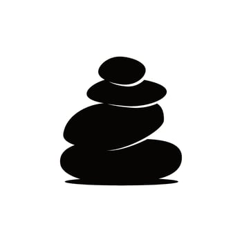 stone rock balancing zen vector logo