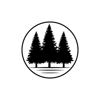 forest tree vector logo template