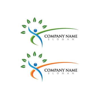 Human character logo sign vector