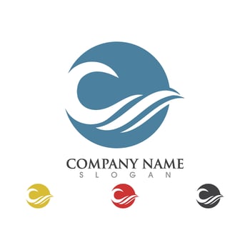 Water wave icon vector