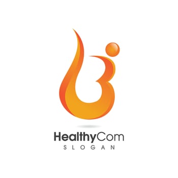 Human character logo sign vector