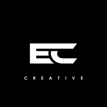 EC Letter Initial Logo Design Template Vector Illustration
