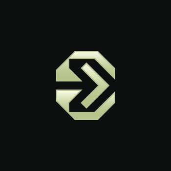 fancy, elegant and modern letter E arrow direction logo vector