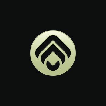 fancy, elegant and modern letter O arrow direction logo vector