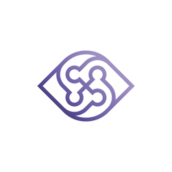 modern eye community people outline logo vector