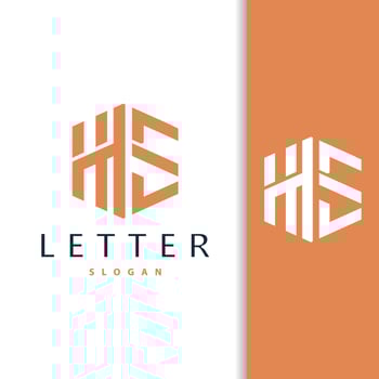 Minimalist HS Letter Logo, SH Logo Modern and Luxury Icon Vector Template Element