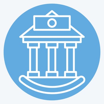 Icon Bank. related to Icon Building symbol. blue eyes style. simple design editable. simple illustration vector