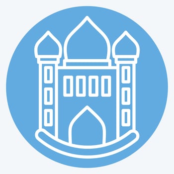 Icon Mosque. related to Icon Building symbol. blue eyes style. simple design editable. simple illustration vector