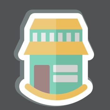 Sticker Farm House. related to Sticker Building symbol. simple design editable. simple illustration vector