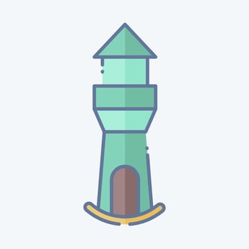 Icon Lighthouse. related to Icon Building symbol. doodle style. simple design editable. simple illustration vector