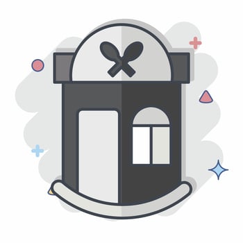 Icon Restaurant. related to Icon Building symbol. comic style. simple design editable. simple illustration vector