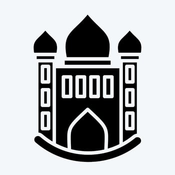 Icon Mosque. related to Icon Building symbol. glyph style. simple design editable. simple illustration vector